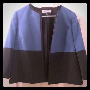 Kasper Blazer blue and charcoal gray blazer EUC